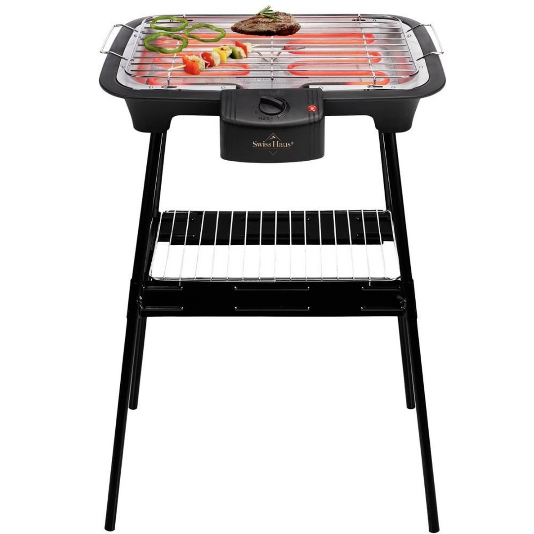 Ηλεκτρική Ψησταριά Barbecue 2-σε-1 Επιτραπέζια & Δαπέδου 2000W Swiss Haus SH-SBQ23